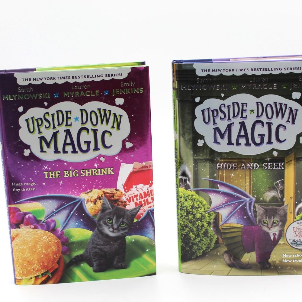 Lot of 2 Upside-Down Magic Books 6 (Big Shrink) & 7 (Hide & Seek) Hardcover NEW